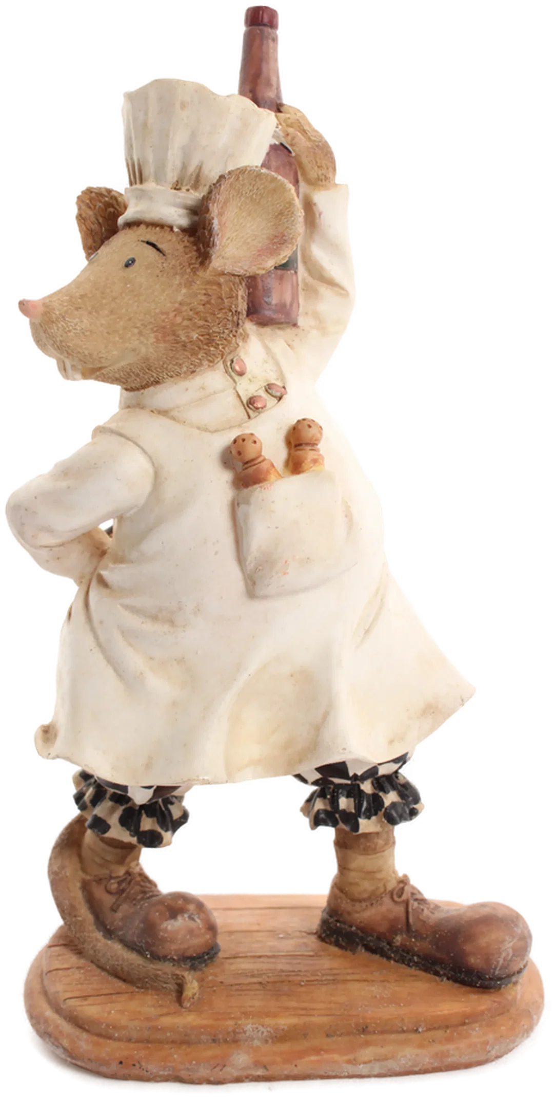 Dekofigur Maus als Koch – ca. 23 cm hoch – witzige Küchenfigur im Landhausstil – Bild 2