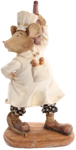 Dekofigur Maus als Koch – ca. 23 cm hoch – witzige Küchenfigur im Landhausstil - Bild 2