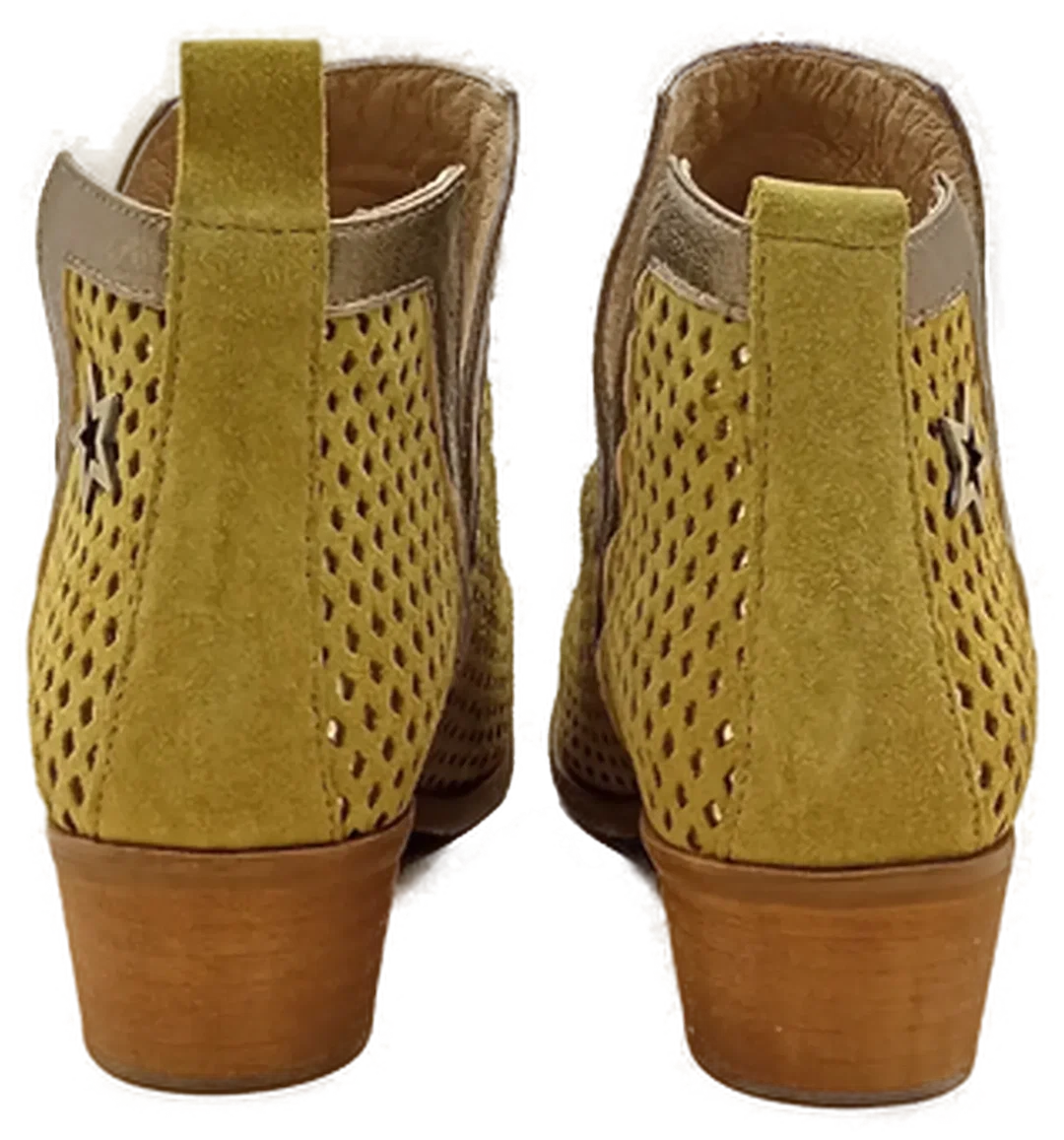 Cubanas Damen Wildlederstifletten pistazie Gr. 38 – Bild 3