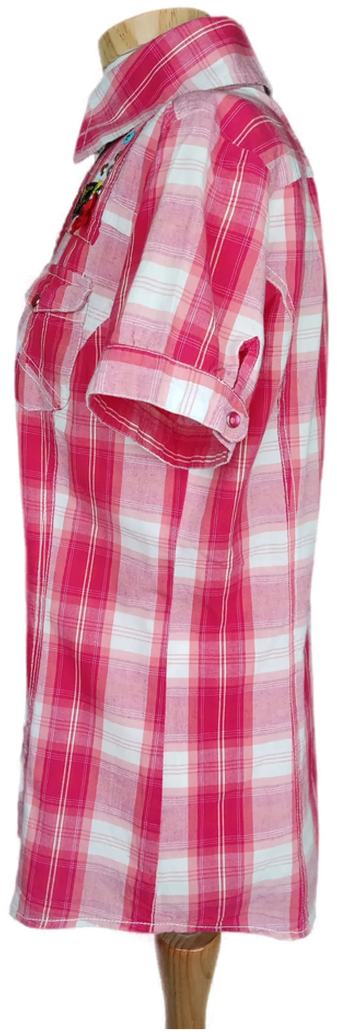 Madonna Damen Bluse rosa/weiẞ kariert - M – Bild 3