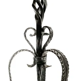 Antik-Schwarzer Kerzenständer aus Gusseisen, handgeschmiedet ca. 75 cm - Bild 3