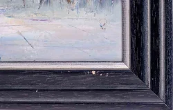 Bild Original Ölgemälde R. Davey Paris Straßenszene Impressionismus Gerahmt 64x54 - Bild 6