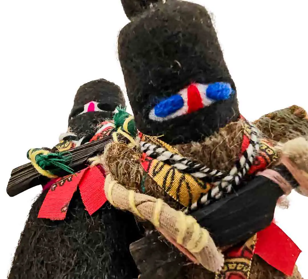 Original Zapatista Wollpuppen Handarbeit aus Chiapas ca. 15 cm, Feiheitskämpferpuppen - Bild 2