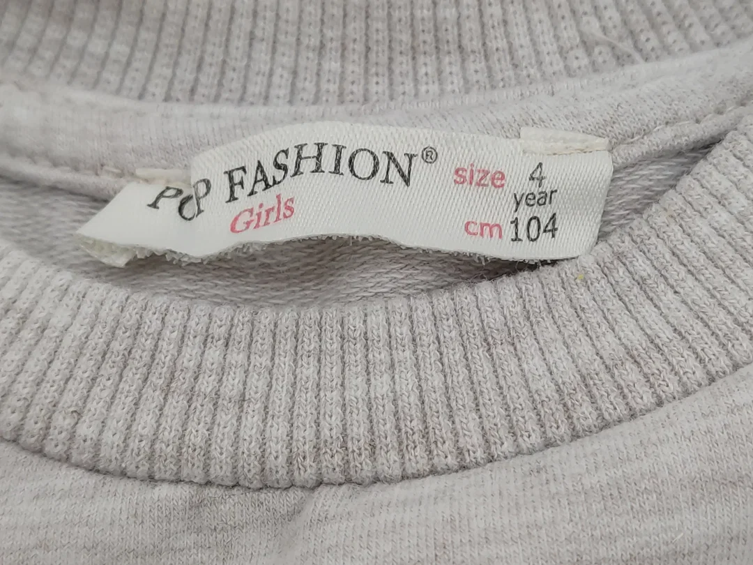 Pop Fashion KInder Sweater Kleid Grau Gr. 104 – Bild 2