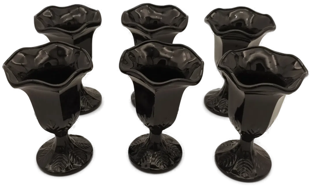 6 Gläser für Dessert und Eis, schwarz, Weihnachten - Bild 4