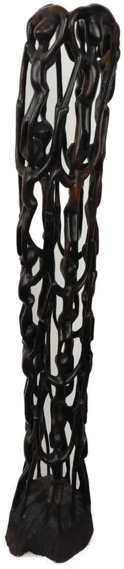  Makonde Lebensbaum Ebenholzfigur schwarz - 94 cm - Bild 2