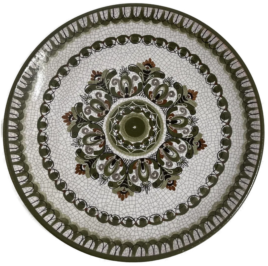 Vintage Wandteller aus Gmundner Handarbeit - 1980 - Grün - 30cm - Top Qualität - Bild 1