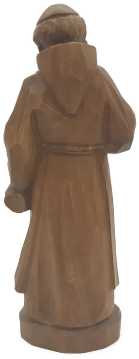 Handgeschnitzte Mönchsfigur aus Holz, ca. 22 cm – Bild 2