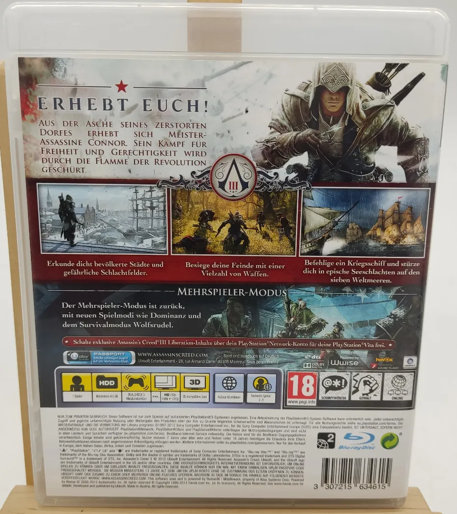 Playstation Sony PS3 Spiel Assassin's Creed III – Bild 2
