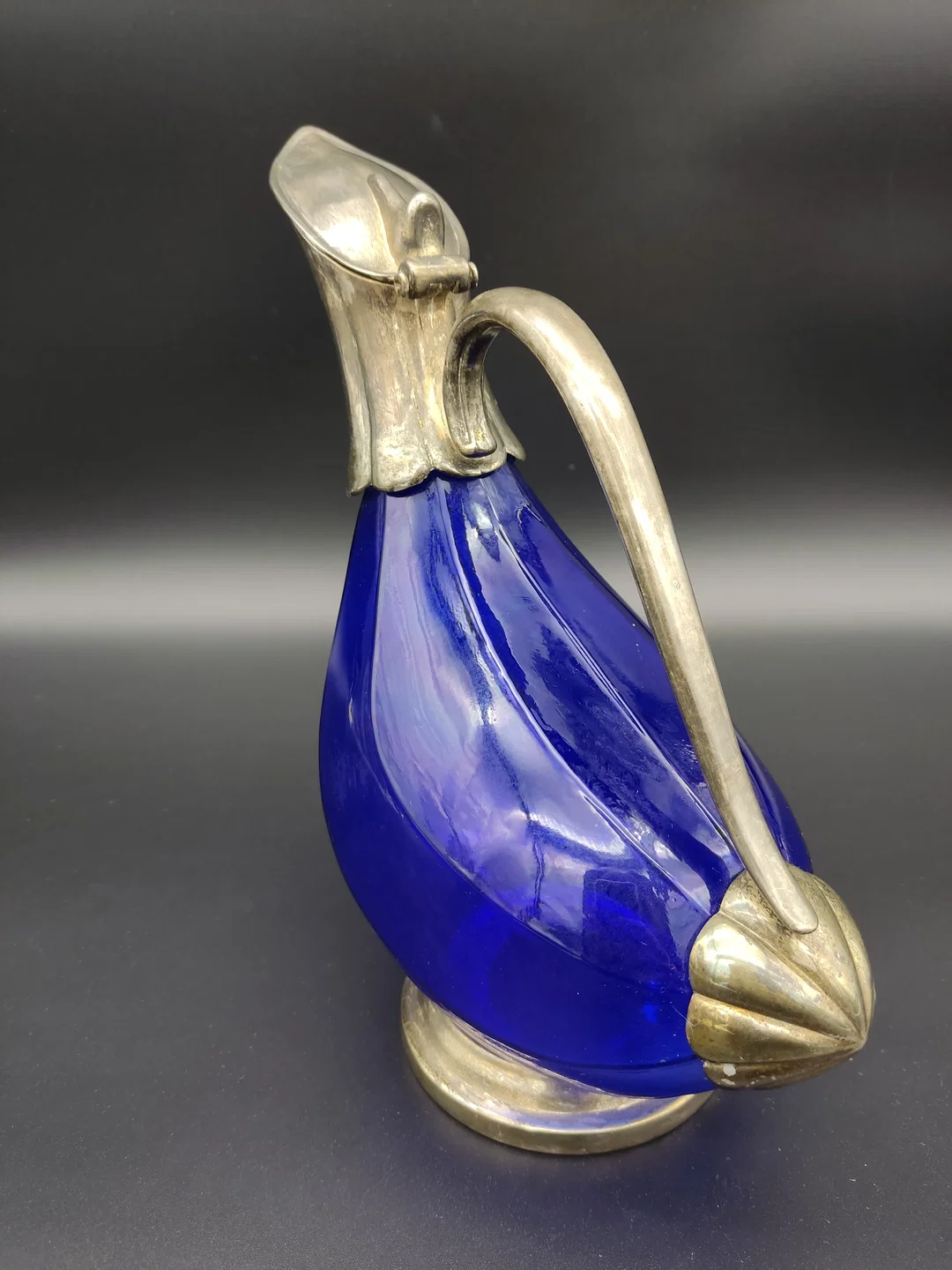 Antike Blaue Glaskaraffe – Bild 6