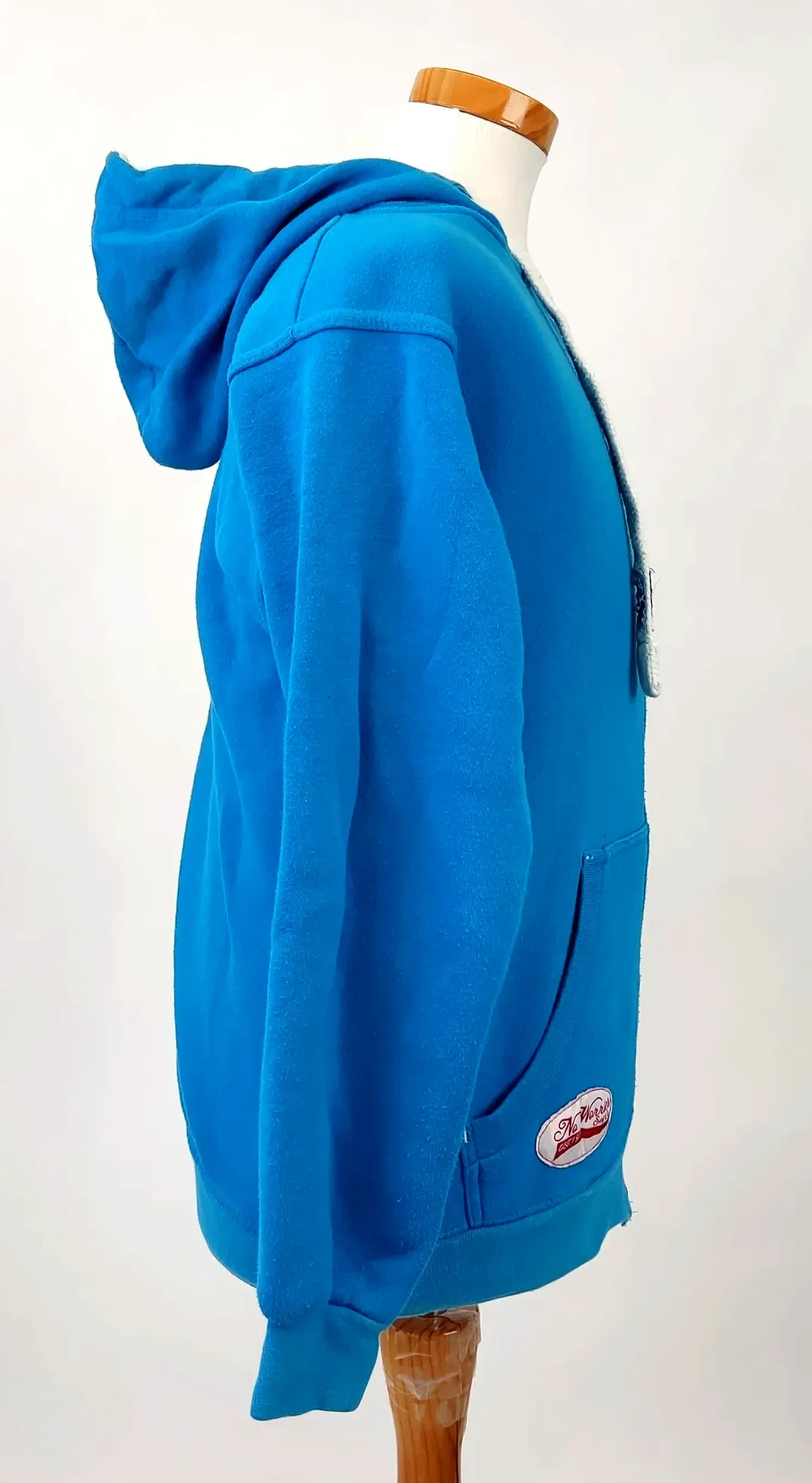 No Worries Surf Co Herren Hoodie hellblau - Gr. S – Bild 2