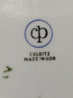 Schale Colditz Porzellan Kobalt mit Gold | GDR-Rarität - Bild 6