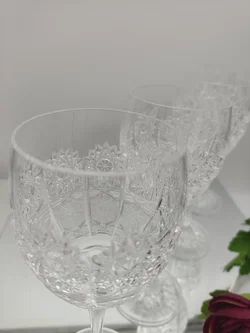 Kristall-Weingläser 4er-Set mit Schliffmuster | Tschechischer Vintage-Schatz - Bild 7