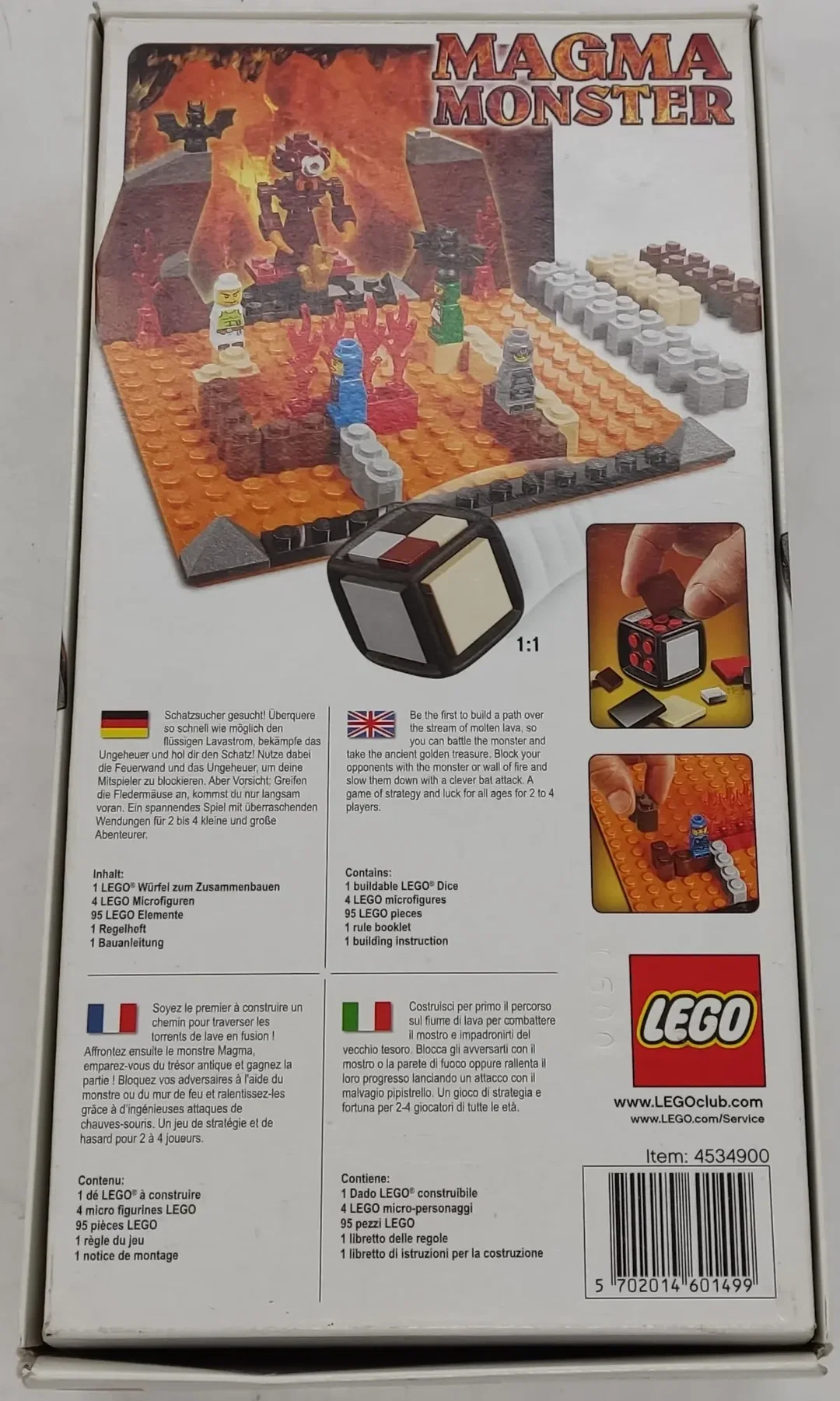 Lego 3847 Magma Monster (mit Ersatzfigur, die graue Figur fehlt) – Bild 2