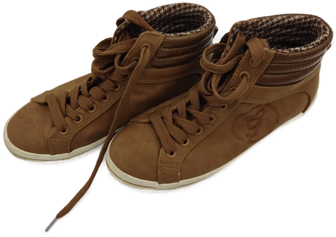 Schuhe "Graceland", halbhoch, braun mit Stickerei, Größe 36 – Bild 1