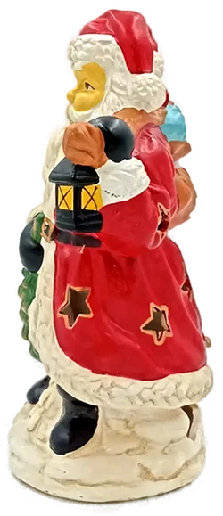  Keramik Weihnachtsmann mit Teelichthalter/Kerzenhalter - Bild 4
