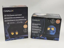 LED-Deko für Halloween Set #2 "Totenkopf und Zombiehände"