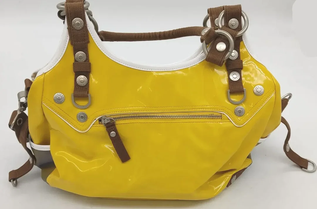 George Gina Lucy Tasche gelb/grau Schloss fehlt – Bild 2