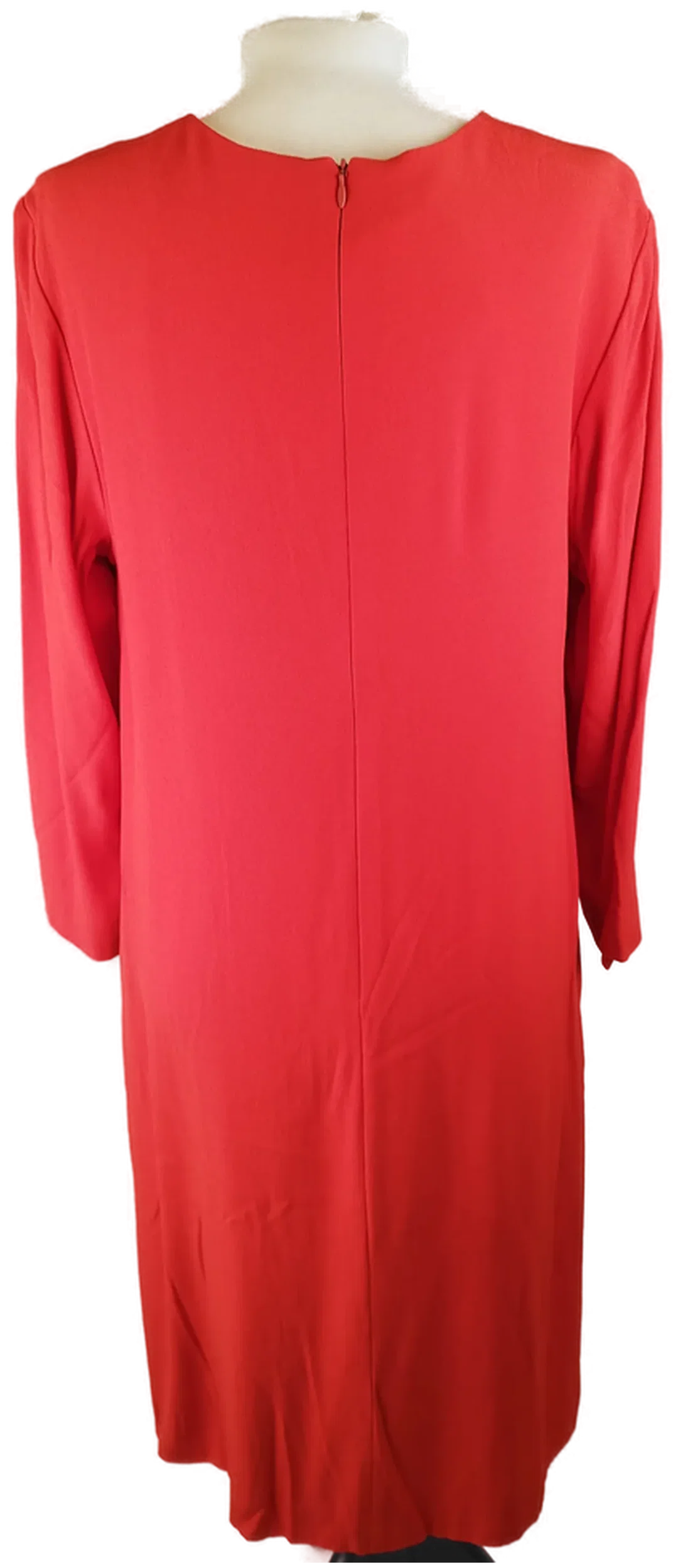 Rotes Escada Midkleid - Gr. 42 / 43% Viskose / 57% Acetat – Bild 3