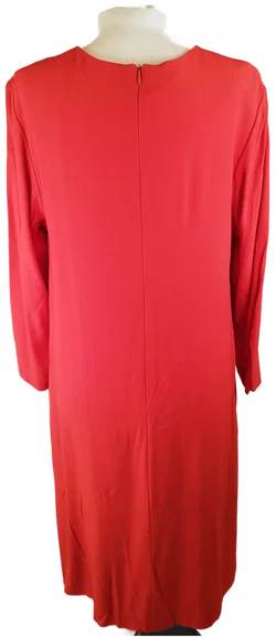 Rotes Escada Midkleid - Gr. 42 / 43% Viskose / 57% Acetat - Bild 3