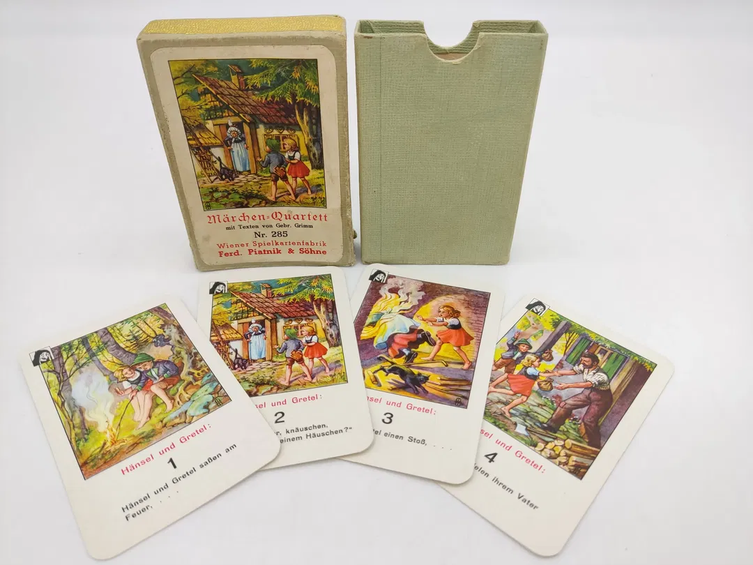 Vintage Märchen Quartett mit Texten der Gebrüder Grimm - Bild 4