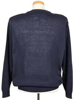 Tramt Exclusiv Vintage Herren Strickpullover, marine - Gr. M  - Bild 3