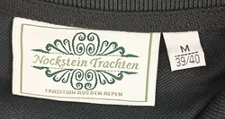 Nockstein Trachten Herrenpoloshirt schwarz gemustert Gr. M – Vorschau 3