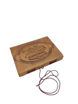 Ledergebundenes Notiz-/ Sketch-/ Tagebuch mit genähten unliniertem Papier - Bild 2