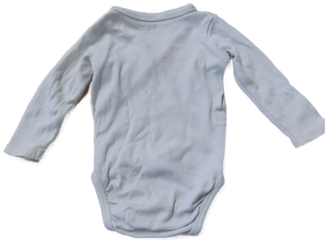 Baby Langarmbody H&M , Weiß ,Größe 62 mit Druckknöpfe – Bild 2