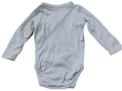 Baby Langarmbody H&M , Weiß ,Größe 62 mit Druckknöpfe – Vorschau 2