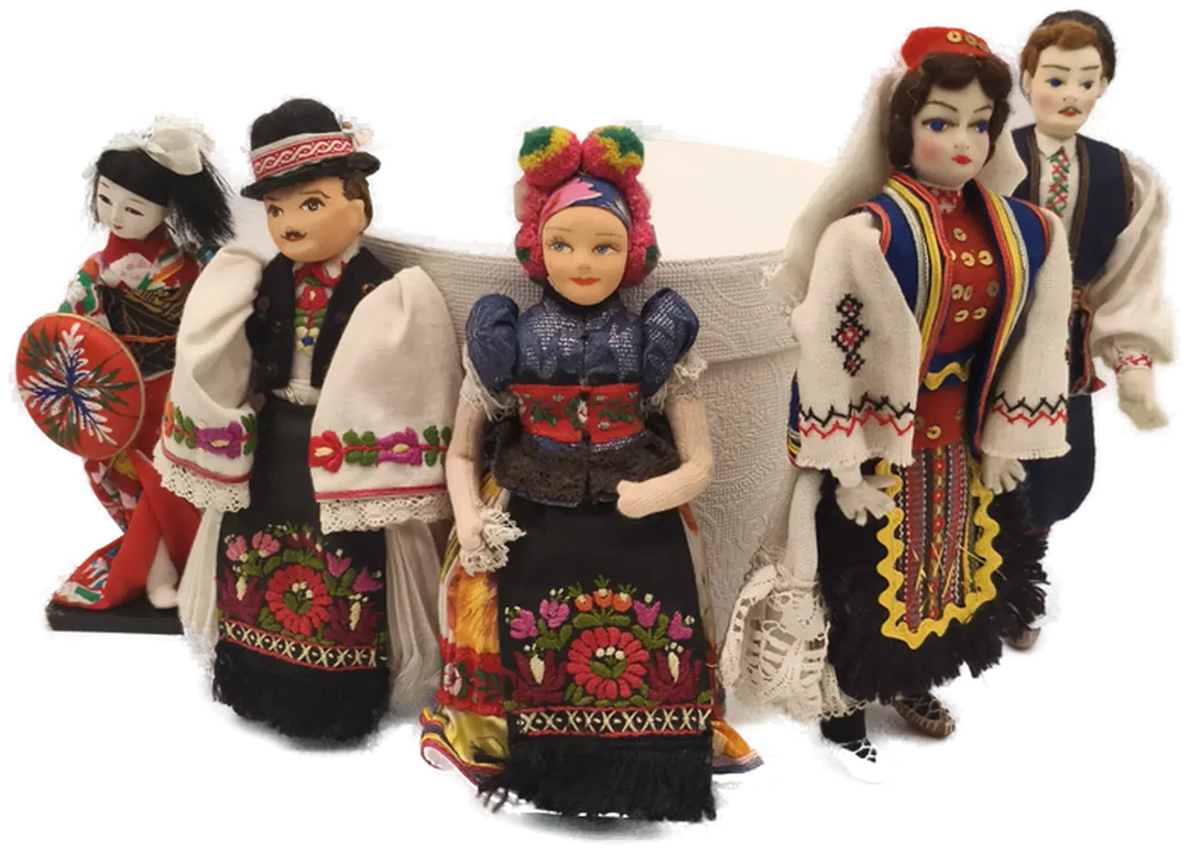 5 Trachtenpuppen, Souvenir - Bild 1