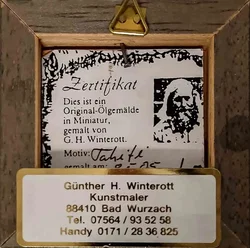 Miniatur-Ölgemälde „Tahiti“ – Original von Günther H. Winterott – Vorschau 2