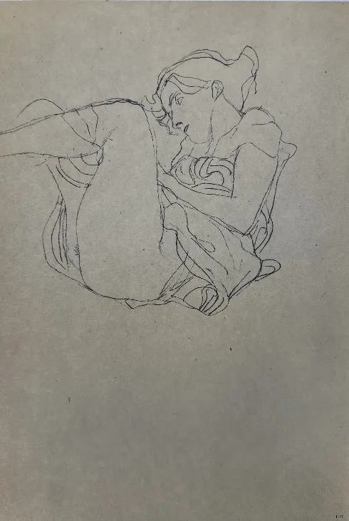 Gustav Klimt Zeichnungen 1 Sammelmappe mit Drucken 1980 – Bild 20