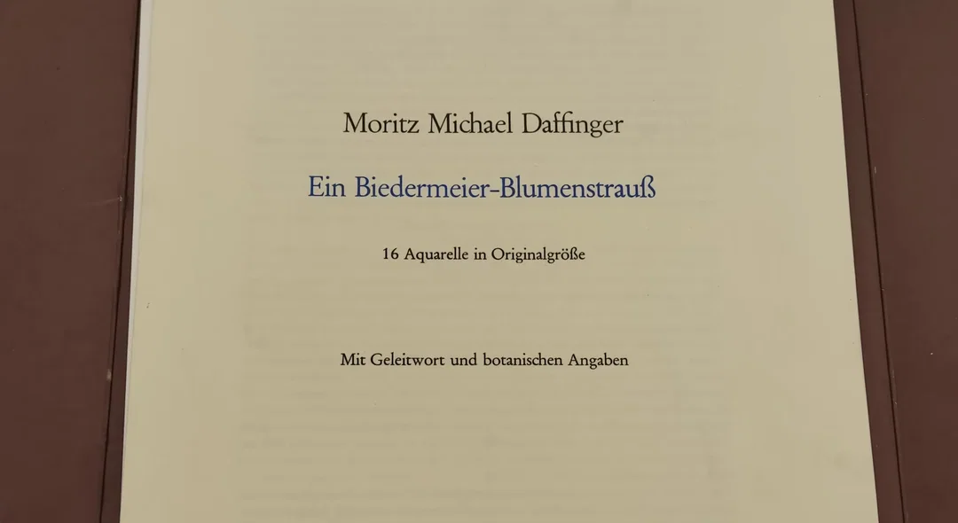 Daffinger "Ein Biedermeier-Blumenstrauß" Mappe mit 16 Drucken – Bild 2