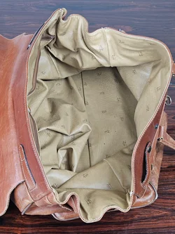 Texier Vintage Leder Reisetasche, braun  - Bild 10