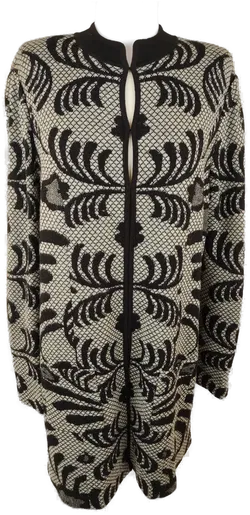 Attitude by FLAMM Damenweste / Mantel schwarz gemustert - XXXL/46 - Bild 1