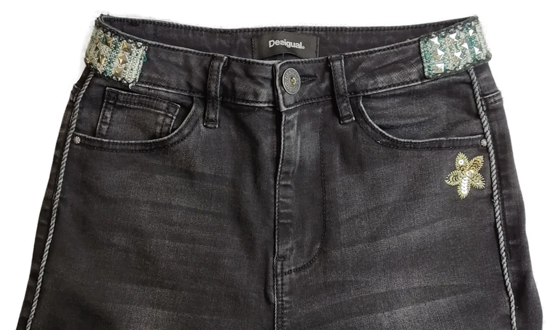 Desigual Damen Jeans schwarz Gr. 26 – Bild 3