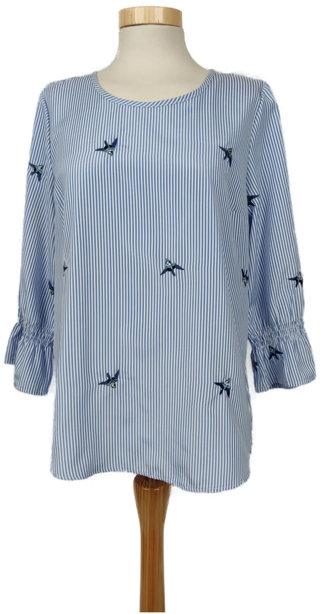 Dressin Damen Hemd Bluse blau weiss - S-M/36-38 - Bild 1