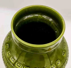 Bodenständer-Vase West Germany – Prachtstück in Olivgrün - Bild 3