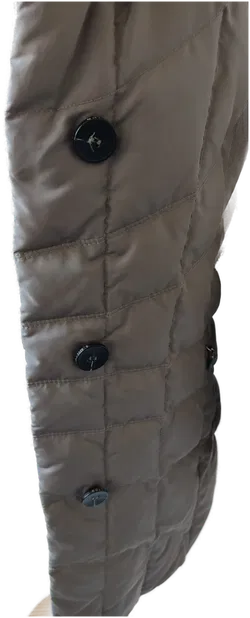 S.Milton, Luxuriöse echte Daunenjacke, erdfarben, verdeckte Knopfleiste, Damen - Gr.40 - Bild 4