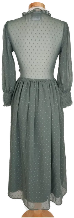 Asos Damen Maxikleid grün, Ärmel und Rücken transparent - XS/34 - Bild 2