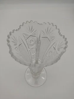 Kristallvase aus Bleikristall, Höhe 21 cm, feiner Schliff – Vorschau 3
