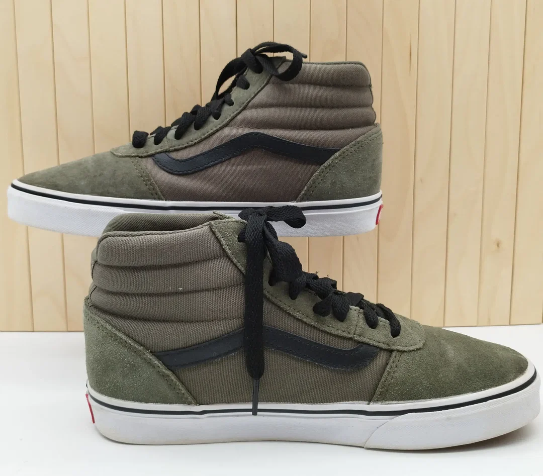 Vans Leder Sneaker Olivgrün 40,5 | Casual-Jeans-Begleiter – Bild 2