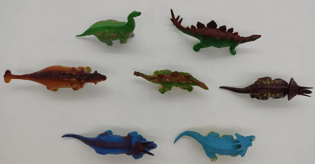 Dinosaurier Figuren 4 Beiner Konvolut 7 Stück  – Bild 3