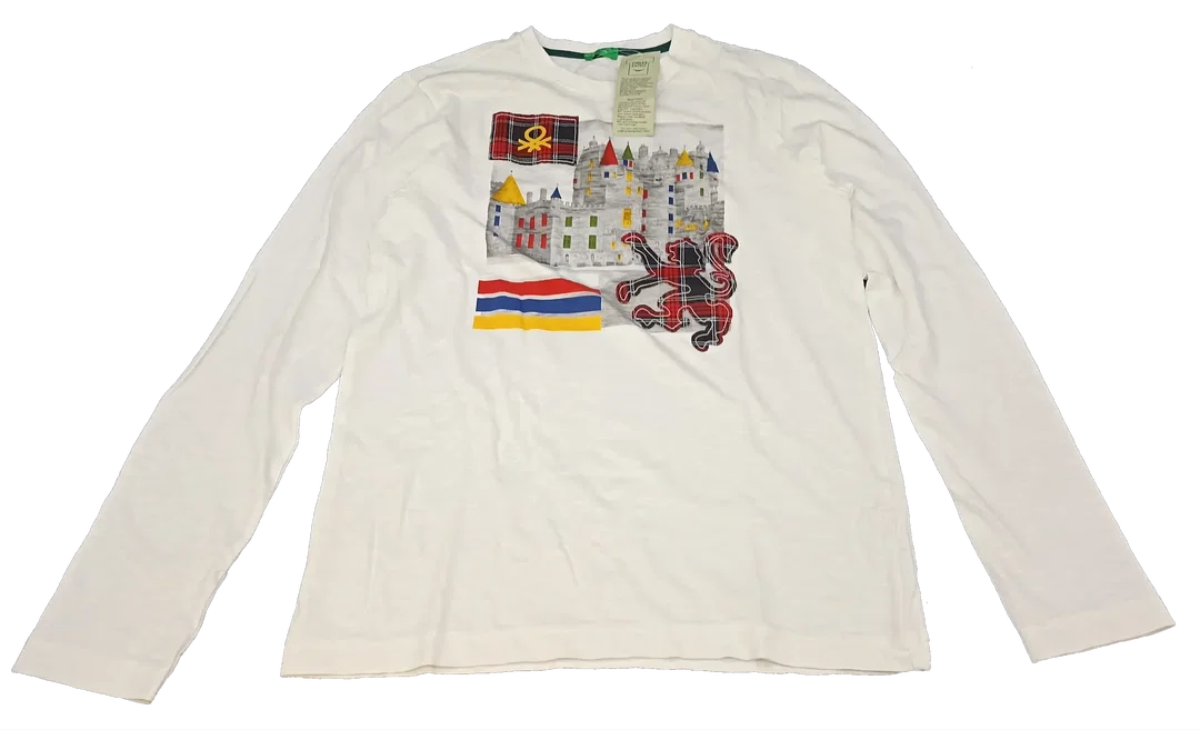 United Colors of Benetton Kinderschirt weiß Gr. 3XL - Bild 1