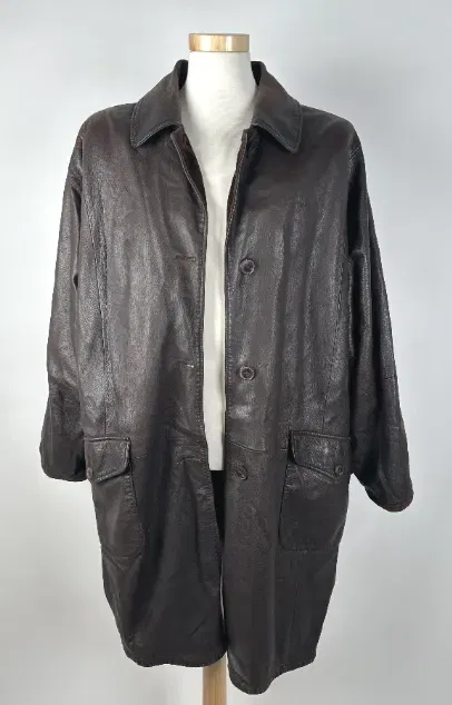 Vintage Bally Damen Ledermantel - Gr. 46 - Bild 4