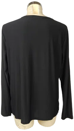 H&D Schwarze Damenbluse Sonstige Bestickt X-XL | Eleganter Auftritt - Bild 2