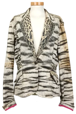 Roberto Cavalli Vintage Damenblazer animalprint Gr. L