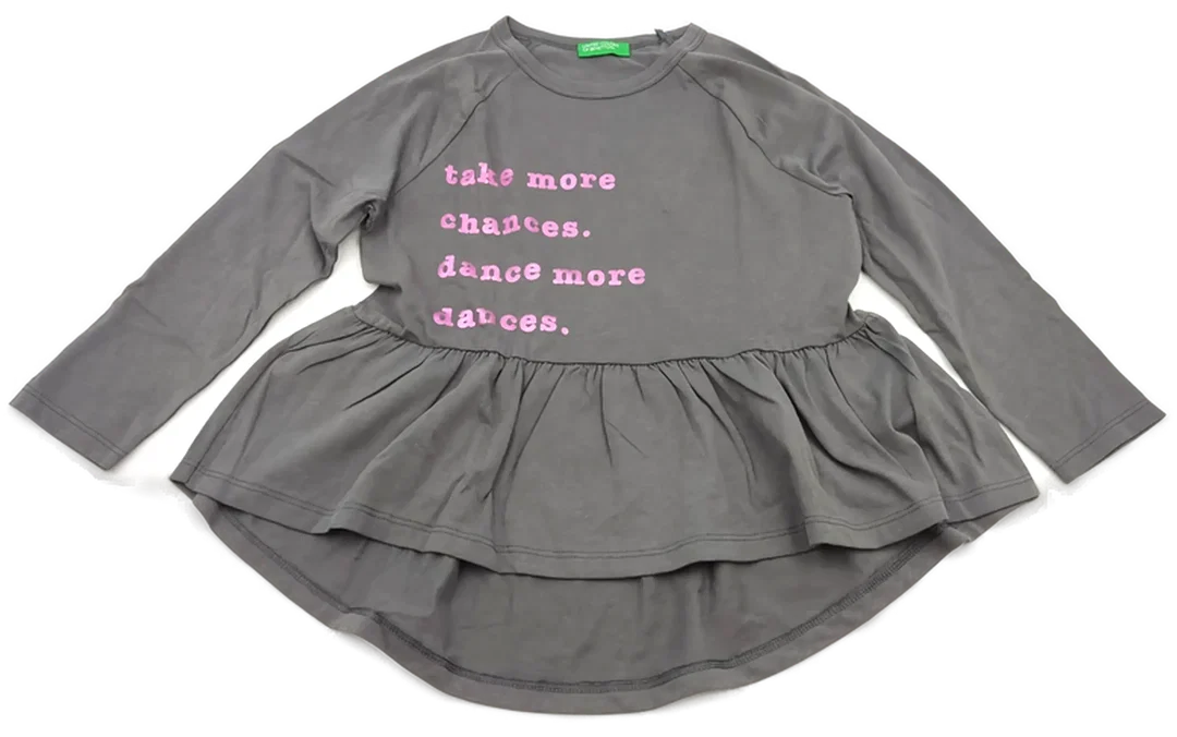 United Colors of Benetton Kinderkleid grau Gr. XS - Bild 4