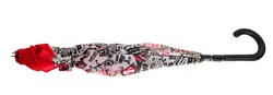 Doppler Stockschirm Double-Layer Rot & Grafik-Print 107 cm - Bild 2